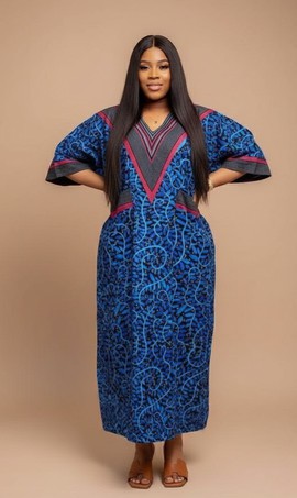 Women’s African Tie-Dye Kaftan Dress