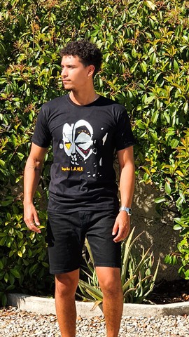 T shirt Africa boy face ( silver)