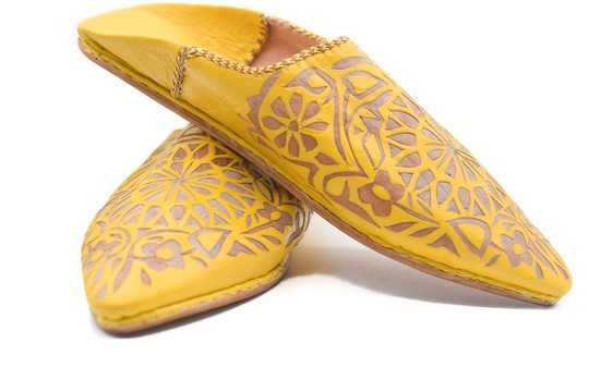 Babouche en cuir véritable authentique