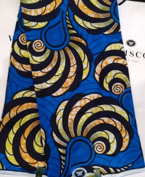 Tissu original Vlisco Hollandais en satin de coton premium / Wax hollandais / Wax Hollandais