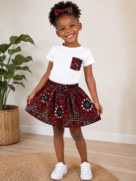 Ensemble enfant personnalisé “redlove” – jupe et tshirt