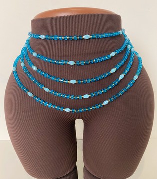 Perle de taille fait main sur fil étirable ,bine bine ,bijoux de corps , chaîne de hanche