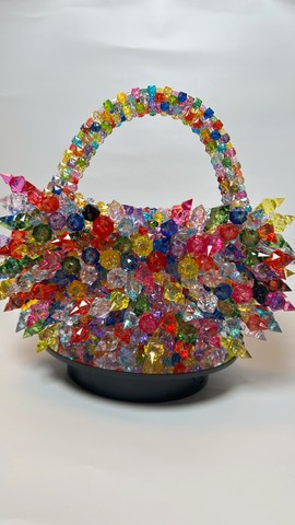 Aurora Woman's Spiky Beaded Handbag multi Color, Ideal for every Outfits and Special Events.