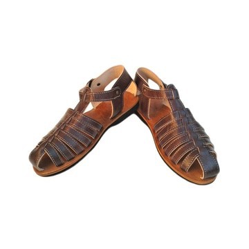 Sandale en vrai cuir Marron mode homme de très haute qualité