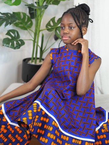 Robe Folake en tissu wax