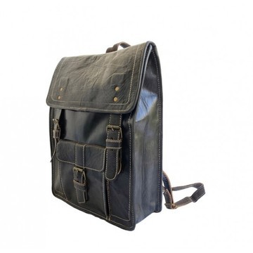 100% handmade high quality genuine leather backpack.