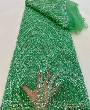Tissu en dentelle perlée, 5 yards
