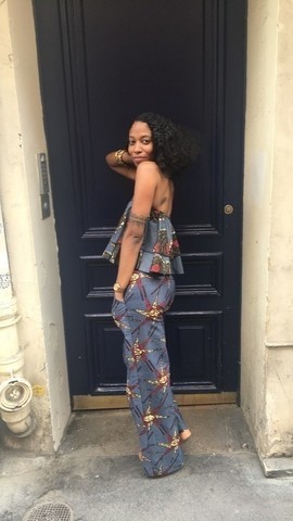 Pallazzo and crop top trousers set