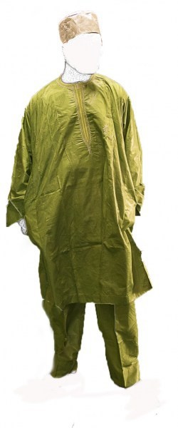 Keita boubou set, pants and hat in bazin