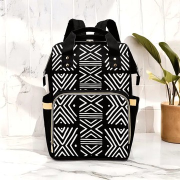 Zigzag African Print Bag | Tribal Style | Diaper Backpack