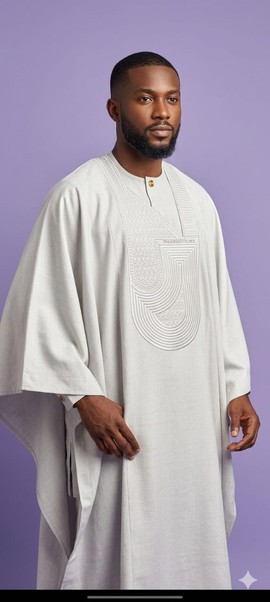 Classic beige Agbada wear