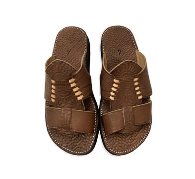 Sandale en vrai cuir Marron mode homme de très haute qualité