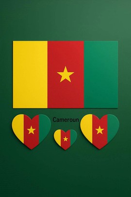 TATOUAGE TEMPORAIRE DRAPEAU Cameroun (Tattoo éphémère supporter / Camerounais)