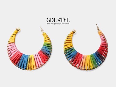 "SOFIA" raffia earrings