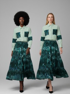 Ensemble "Rayonnement" - Jupe Koko Dunda &amp; Chemise Rayée