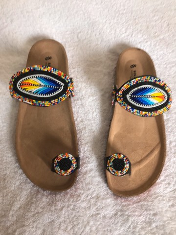 Sandales Maasai, sandales d'été, sandales de plage, sandales perlées, cadeau pour elle, sandales africaines