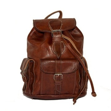 100% handmade high quality genuine leather backpack.