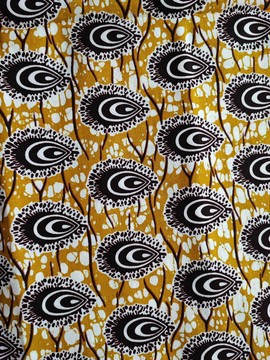 COUPON FABRIC WAX AFRICAN WEDDING FLOWER PATTERN