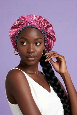 Reversible silk beanie / satin nightcap / hair accessories for women