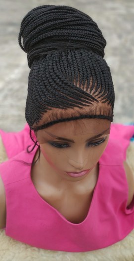 Braids wig, feedin cornrows, 360 lace