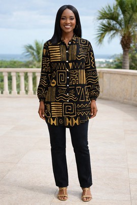 The Adrinke Mudcloth Story Shirt Dress – Tradition Reimagined