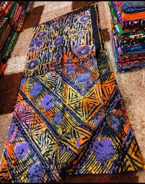 Handmade Batik, Adire 5 yards, African Cotton Batik, Nigerian Tie Dye, Mali Kampala