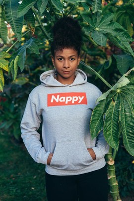 Sweatshirt capuche "Nappy / Supreme style"
