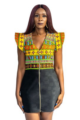 African Print Mini Dress, Ankara SExy Mini Dress, African Womens Dress, African Clothing