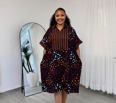 Robe courte évasée en Ankara de luxe