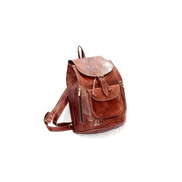 100% handmade high quality genuine leather backpack.