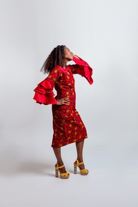 Ankara fitted dress| Ankara Gown| African Classic Gown| Gifts For Her| Gifts For Mom