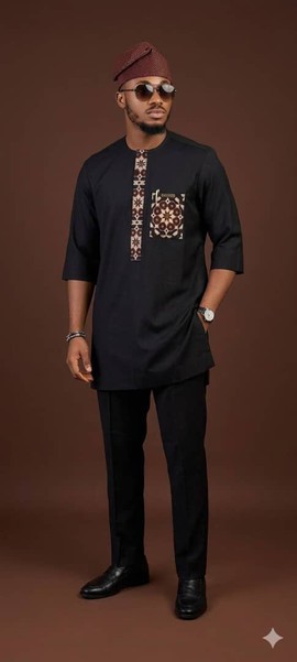 Two piece elegance, tailored for real men