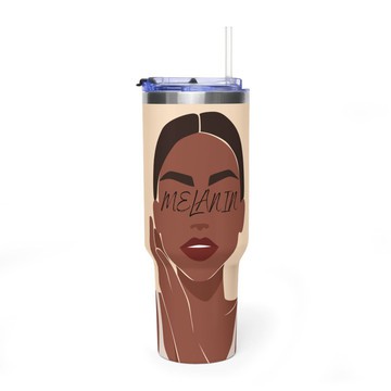 Melanin Princess Stainless Steel Tumbler | 40oz Insulated Travel Mug | Afro Inspired Vacuum