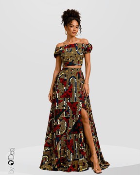 Extra long maxi skirt and bodice to tie