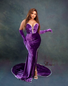Long velvet evening dress, wedding dresses, prom gowns