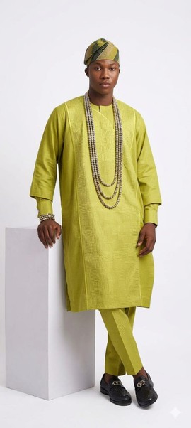 Classic Agbada with kaftan and trouser