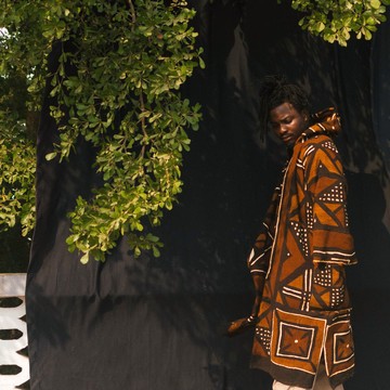 Butterscotch Hooded Bogolan Cloak (Pre-Order)