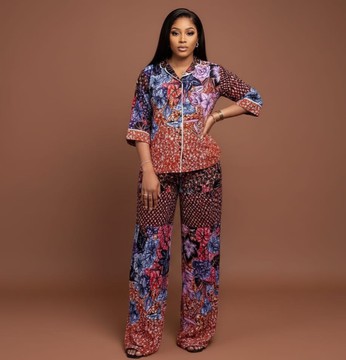 Ensemble deux pièces floral en batik Amara