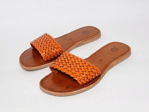 Sandale en cuir véritable haute qualité fait main mode femme