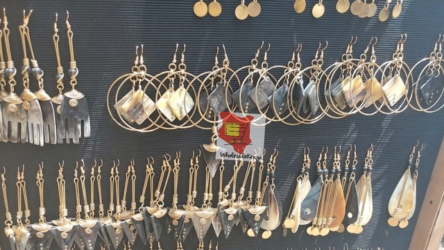 50 pairs Wholesale Horn Earrings,Brass Handmade African Bone Earrings,Bulk Earrings Supply
