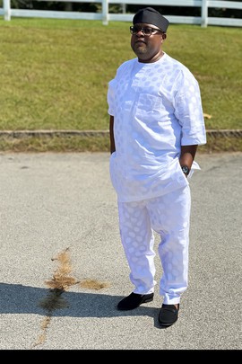 Luxury white kaftan