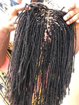 Topper Dark brown, Colour  Sisterlocs topper, Skinny dreadlocks