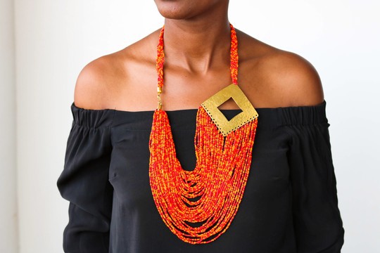 Collier de perles africaines, collier Fringe, collier Maasai, collier zoulou