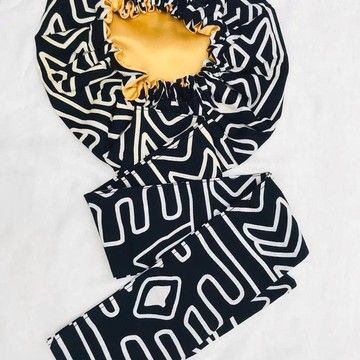 Headwrap / scarf with band / "black boolean" turban