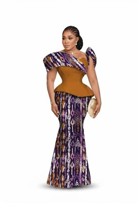 Robe péplum sculptée Fleur d’améthyste