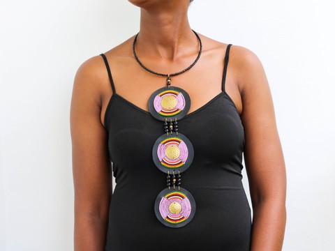 Collier en cuir africain, collier ras du cou en perles, tour de cou en perles Maasai, collier Tribal