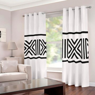 Cultural Unique Bath Mat White and Black Bathroom Rug (LARGER SIZES AVAILABLE)