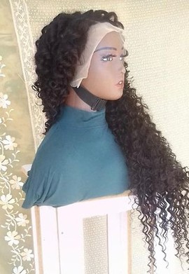 Goddess faux locs with human hair curls, Human Hair Frontal with locs and curls, 400grams