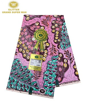 Grand wax pailleté Super Vlisco / wax Ankara / imprimé Ankara / coton Vlisco