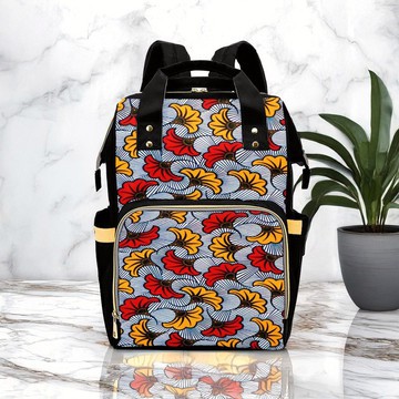 Wedding Flower Ankara Backpack | Afrocentric Fashion